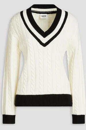 Claudie Pierlot Cable-knit wool-blend sweater - White - 3