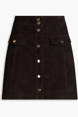 Claudie Pierlot Suede mini skirt - Brown - FR 34