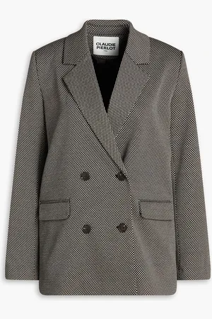 Claudie Pierlot Double-breasted tweed blazer - Brown - FR 40