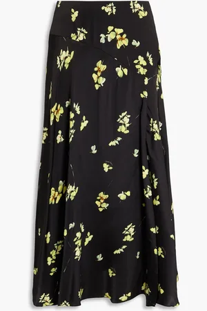 Cara Cara Callie floral-print silk-satin midi skirt - - US 10