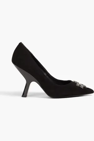 Tory Burch Eleanor embellished suede pumps - - US 7