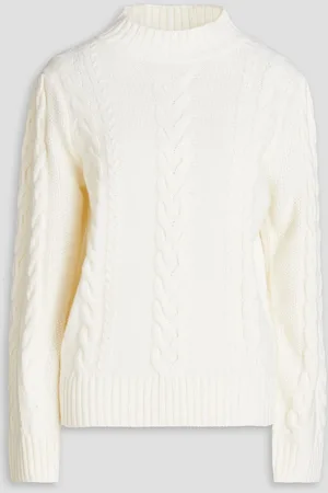 Claudie Pierlot Cable-knit wool-blend sweater - White - 3