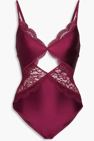 ZIMMERMANN Cutout stretch-lace swimsuit - - 1