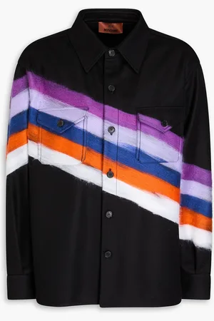 Missoni Striped wool-blend felt overshirt - - IT 46