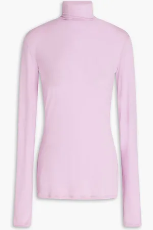 Puccini Stretch-jersey turtleneck top - Purple - L