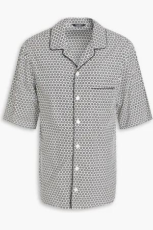 Dolce & Gabbana Printed cotton and silk-blend poplin shirt - - 39cm