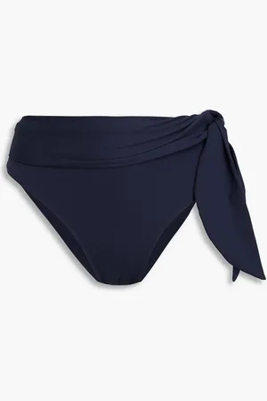 ZIMMERMANN Knotted high-rise bikini briefs - Blue - 1