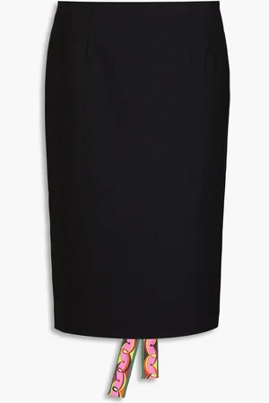 Puccini Wool-blend crepe pencil skirt - - IT 40