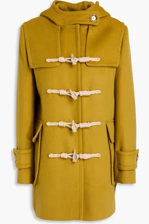 ZIMMERMANN Brushed wool-blend felt hooded coat - Yellow - 3