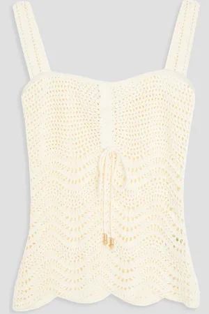 ZIMMERMANN Crochet-knit cotton tank - White - 0