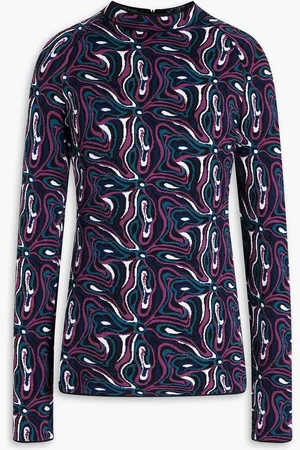 Puccini Jacquard-knit sweater - Purple - S