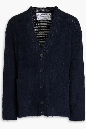 Missoni Brushed ribbed-knit cardigan - Blue - IT 50