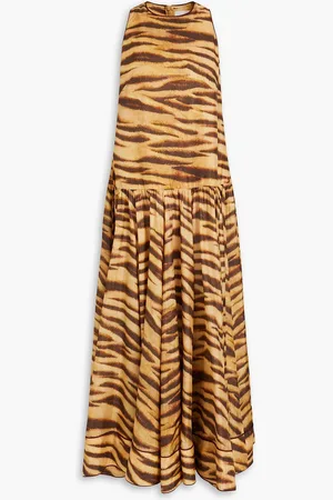 ZIMMERMANN Tiger-print silk-chiffon midi dress - - 1