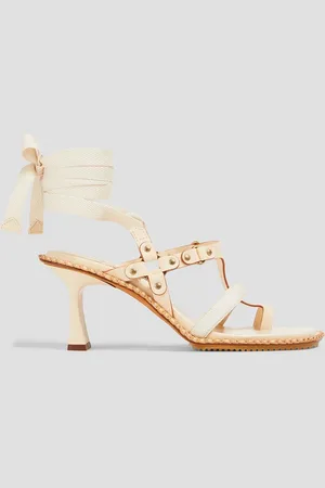 ZIMMERMANN Grosgrain and leather sandals - White - EU 37