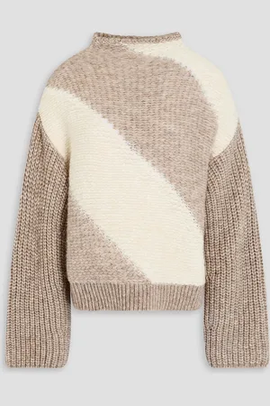 IRO Two-tone knitted turtleneck sweater - White - L