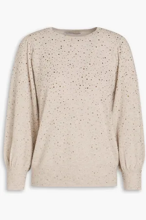 AUTUMN CASHMERE Crystal-embellished sweater - Neutral - M