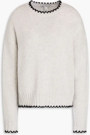 AUTUMN CASHMERE Whipstitched cashmere sweater - Gray - L