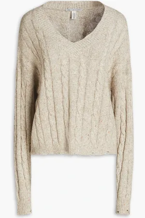 AUTUMN CASHMERE Donegal cable-knit sweater - Neutral - XL