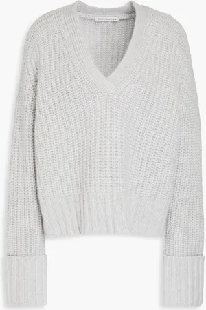 AUTUMN CASHMERE Ribbed-knit sweater - Gray - XS