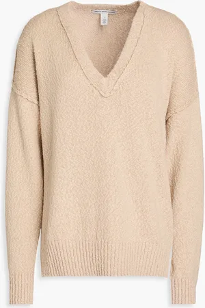 AUTUMN CASHMERE Bouclé-knit cotton sweater - Neutral - XS