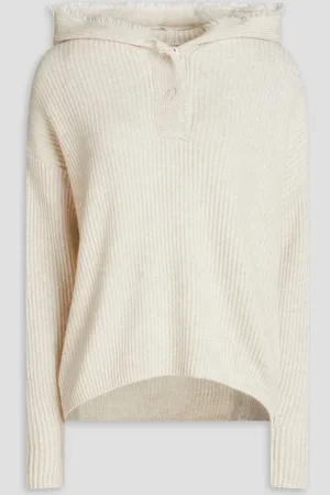 AUTUMN CASHMERE Cashmere hooded sweater - White - L