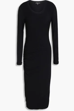 James Perse Ruched jersey midi dress - - 0