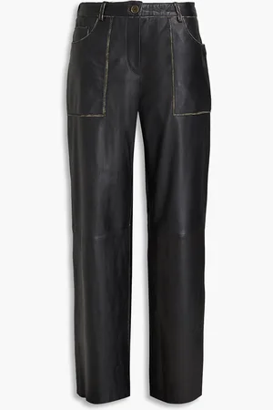 Muubaa Leather wide-leg pants - - UK 10