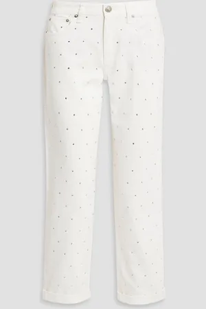 RAG&BONE Dre crystal-embellished boyfriend jeans - White - 31