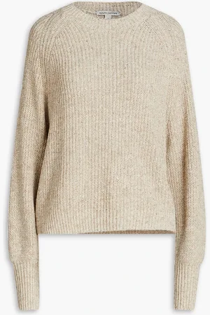 AUTUMN CASHMERE Donegal ribbed-knit sweater - Neutral - M