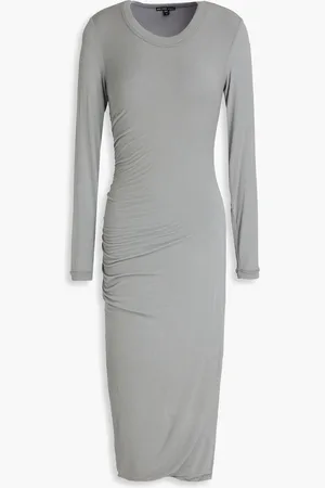 James Perse Ruched jersey midi dress - - 1