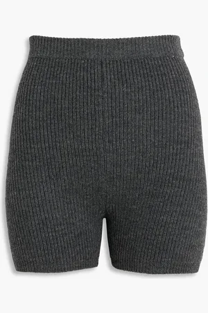 Alexander Wang Ribbed wool-blend shorts - Gray - XS