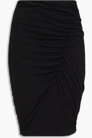 James Perse Ruched TENCEL™-blend jersey skirt - - 0