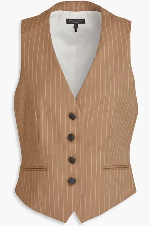 RAG&BONE Priya pinstriped jacquard vest - Brown - US 00
