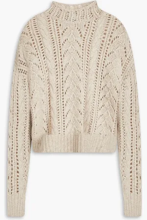 AUTUMN CASHMERE Cable-knit cashmere sweater - White - L