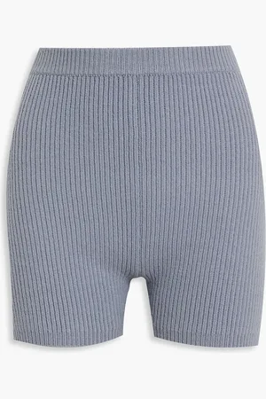 Alexander Wang Ribbed wool-blend shorts - Blue - S
