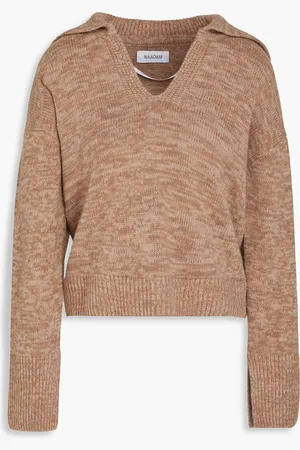 NAADAM Marled wool and cashmere-blend polo sweater - Brown - S