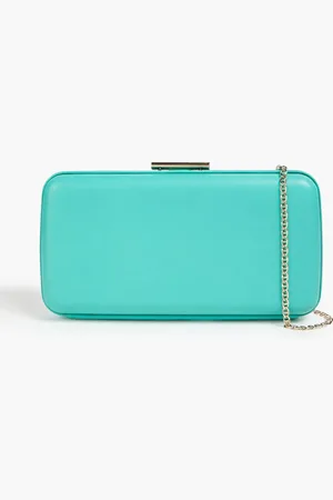 Gianvito Rossi Leather clutch - Blue - OneSize