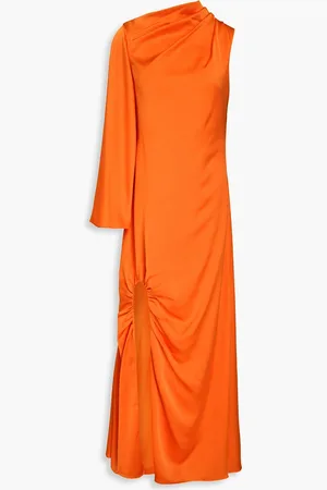 Halston Heritage Keiana one-shoulder draped crepe-satin gown - - US 2