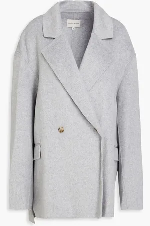 Loulou Studio Oversized wool and cashmere-blend brushed-felt blazer - Gray - L