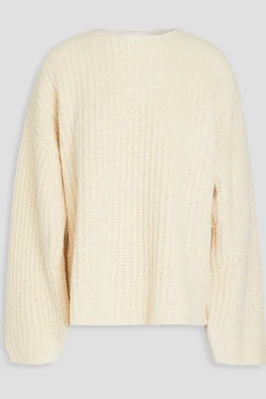 Loulou Studio Ribbed bouclé-knit wool-blend sweater - White - XS