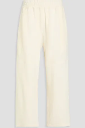 GENTRYPORTOFINO Cropped brushed wool wide-leg pants - White - IT 48