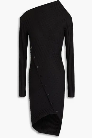 Serafini Asymmetric ribbed-knit mini dress - - IT 36