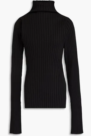 Serafini Cutout ribbed-knit turtleneck sweater - - IT 40