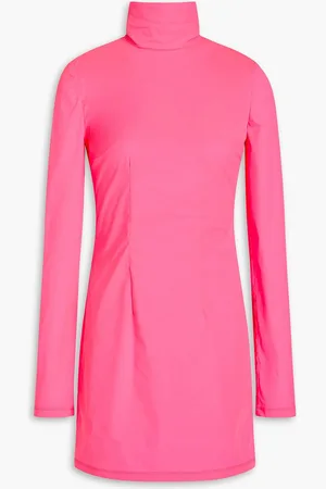Serafini Neon shell turtleneck mini dress - Pink - IT 40