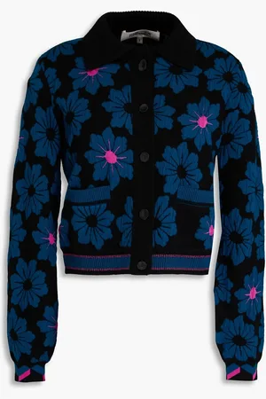 Diane von Furstenberg Petey jacquard-knit cardigan - - L