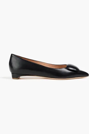 Rupert Sanderson Befda buckled leather point-toe ballet flats - - EU 39