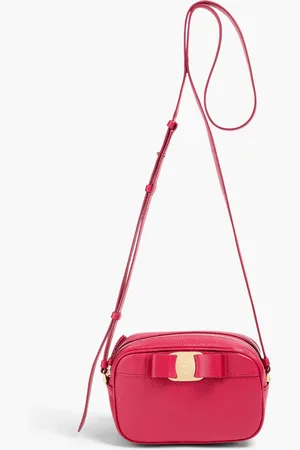 Salvatore Ferragamo Vara bow-detailed pebbled-leather cross-body bag - Pink - OneSize