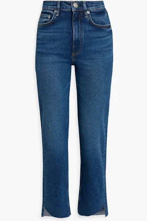 RAG&BONE Cropped high-rise straight-leg jeans - Blue - 24