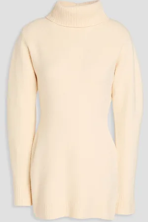 Jil Sander Cutout wool turtleneck sweater - White - FR 34