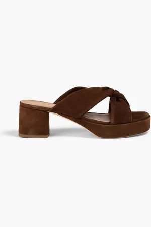 Elleme Knotted suede mules - Brown - EU 38